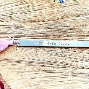 Faith Over Fear Bookmark - Hand Stamped Bookmark - Bookmark - Christian Gifts